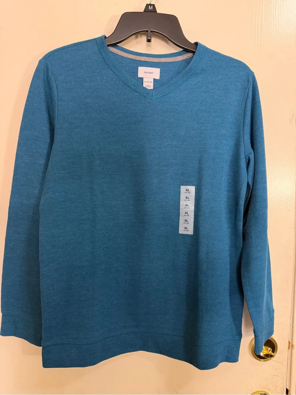 Old Navy Teal V-Neck Sweater for Kids (276)